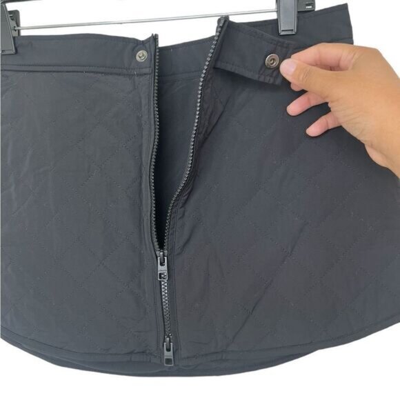 Athleta Black Toasty Buns Insulated Full Zip Sporty Outdoor Skirt Size 10 - Picture 8 of 12